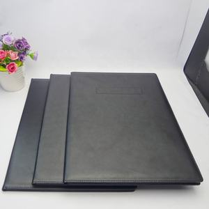 Personnalisé A4 Noir Pu Cuir Padfolio Presse-papiers Organisateur de Fichiers Dossier avec Fenêtres de Cartes - Product Image 3