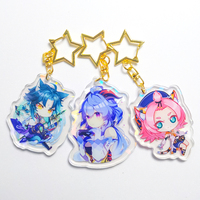 Porte-clés personnalisé en acrylique avec personnage de dessin animé, créatif, pendentif pour voiture