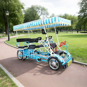 Bicicleta Cuatriciclo Eléctrica Solar con Pedaleo Asistido, 4 Ruedas, 4 Asientos, Cuadro <span class=keywords><strong>de</strong></span> Acero al Carbono, Capacidad <span class=keywords><strong>de</strong></span> Carga <span class=keywords><strong>de</strong></span> 700 kg, Bicicleta Familiar <span class=keywords><strong>de</strong></span> Ocio con Panel Solar - Product Image 2