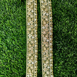Encaje Elegante, Romántico y Ecológico, 100% Poliéster, Estilo Floral, con Bordado Intrincado, Creación JK - Product Image 1