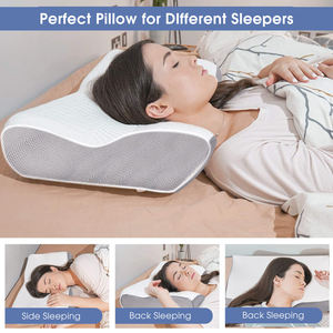 Oreiller cervical ergonomique en mousse à mémoire de forme à récupération lente, réglable, pour le soutien du cou à la maison et au lit - Product Image 6
