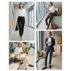 Pantalones de Vestir Tipo Lápiz para Mujer FOXA, Cintura Alta, Elásticos, para Oficina, con Bolsillos, Antiarrugas, Tela con Memoria - Product Image 6