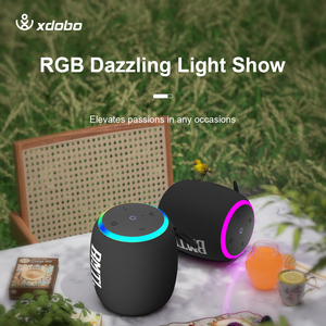 Xdbo 15W पोर्टेबल वायरलेस स्पीकर bmtl इंद्रधनुष ipx7 rgb के नेतृत्व में लाइट टौस स्टीरियो ऑक्स निर्मित माइक आउटडोर शिविर पूल पार्टी - Product Image 1