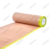 Échantillon Gratuit - Papier de Masquage Kraft Adhésif Acrylique Grand Format pour Peinture Automobile - Matériau Protecteur Amovible et Imperméable