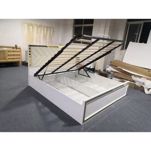 NOVA Promotion Spéciale Lit King Size Miroir Doré Ensembles de Meubles de <span class=keywords><strong>Chambre</strong></span> <span class=keywords><strong>d</strong></span>'Hôtel de Luxe Lit <span class=keywords><strong>Moderne</strong></span> Queen Size pour Adultes - Product Image 5