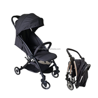 Poussette Bébé Compacte Pliée pour Voyage, Poussette Pliante Automatique, Landau Portable Européen, Poussette Enfant pour Avion