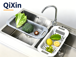 Colador <span class=keywords><strong>Plegable</strong></span> Ajustable QiXin QX-C410 de Plástico de Grado Alimenticio con Ganchos Ajustables, Fabricado en China (OEM) - Product Image 1