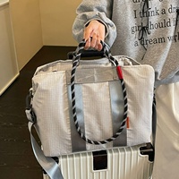 Sac de voyage en tissu Oxford à carreaux avec séparation humide/sec, grande capacité, pour les trajets quotidiens, la salle de sport, les activités de plein air, unisexe