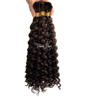 VMAE Cheveux humains vierges et ondulés bruts à cuticule alignée Tressage en vrac Cheveux humains en vrac à l'eau afro crépue sans trame pour le tressage