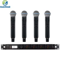 Récepteur numérique diversifié 4 canaux ULXD4Q BETA58A S58 Lavalier compatible avec les émetteurs portables ULXD1