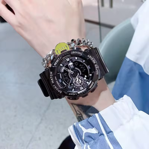 2025 Trending Black Gold Electronic <b>Watches</b> Fashion Outdoor Sports Wristwatch <b>Waterproof</b> Dual Display Mechanical <b>Watches</b> for Men - Product Image 5