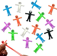 Mini figurines humaines multi-expressions extensibles en silicone, jouets sensoriels anti-stress, cadeaux de fête, 20 pièces/sac, pour enfants et adultes