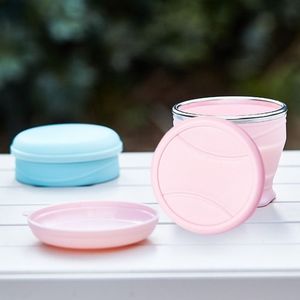 Silicone Foldable Travel <b>Cup</b> Reusable Portable Folding Design Outdoors for Commuting Hot and <b>Cold</b> Drinks for Hiking Camping - Product Image 3