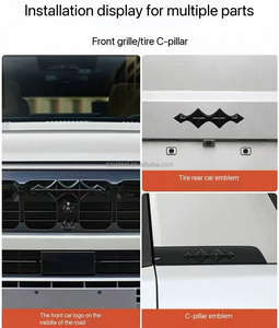 Pour BYD Equation Leopard 8 Décoration de logo Jedi noir de haute qualité à l'avant et à l'arrière du véhicule avec le logo noirci - Product Image 5