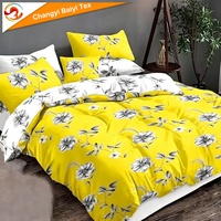 Parure de lit imprimée 100 % polyester, tissée unie, double face, pour lit King Size, vente en gros directe usine