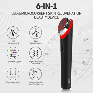 อุปกรณ์บำบัดด้วยแสง LED 7 ฟังก์ชั่น แบบ USB สำหรับลดเลือนริ้วรอยบนใบหน้า ฟื้นฟูผิว เครื่องมือความงาม - Product Image 3