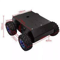 Construisez votre propre robot : Voiture 4x4 C400, plateforme de développement ROS, roues en caoutchouc de 130 mm, parfait pour l'apprentissage STEM