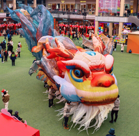 Décoration gonflable publicitaire extérieure personnalisée, poisson géant volant, poisson-dragon de la mythologie chinoise pour événement