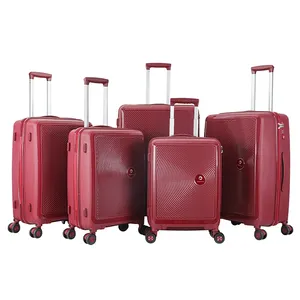 Moda dayanıklı kırılmaz PP taşıma arabası setleri bavul bagaj seyahat çantaları fabrika ucuz fiyat