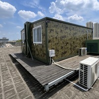 Maison conteneur préfabriquée en acier portable, bâtiment modulaire mobile pour bureau, camping et hébergement