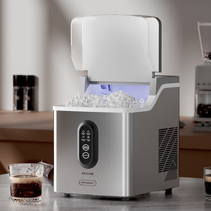Máquina <span class=keywords><strong>de</strong></span> <span class=keywords><strong>Hielo</strong></span> en Cubos Mini, Eléctrica, <span class=keywords><strong>de</strong></span> Acero Inoxidable, Totalmente Automática, con Control Táctil, para Uso en el Hogar y Dormitorios, Bajo Consumo, Cafetera - Product Image 2