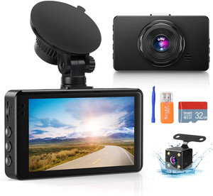 Dash cam 3 "với tách ra phía trước và trong xe máy ảnh không thấm nước Xem phía sau Dashcam xe lái xe ghi - Product Image 1