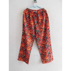 Women Printed Cotton Pajama Set Floral Design Long Sleeve Woven Shirt and <b>Pants</b> Breathable Summer Night Suit Comfortable - Product Image 4