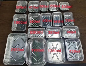 Lot de 10 barquettes en aluminium avec couvercles, robustes et grandes, contenants jetables pour plats à emporter, boîte à emporter avec couvercle - Product Image 1