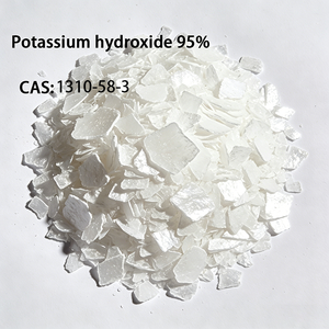Hidróxido de Potasio de Alta Pureza 95% CAS 1310-58-3 <span class=keywords><strong>KOH</strong></span> en Escamas para Sales de Potasio - Product Image 1