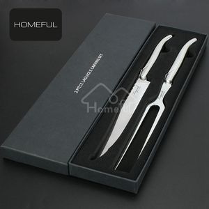 Ensemble couteau et fourchette <span class=keywords><strong>Laguiole</strong></span> en acier inoxydable de haute qualité forgé poignée solide Logo Laser jetable pour les <span class=keywords><strong>restaurants</strong></span> - Product Image 2