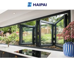 Fábrica de ventana plegable de Balcón de aluminio de alta calidad Fabricante de ventana de pantalla plegable al por mayor