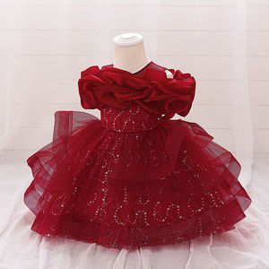 Vestido de Tul para Niñas, Estilo Princesa, para Bodas, Presentaciones, Recitales de Piano, Eventos Nocturnos, Actuaciones Escénicas, Elegante Traje de Gala - Product Image 2