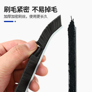 Brosse à fentes à poils en nylon de 2,5 à 10 mm, outil de nettoyage à long manche pour les carreaux de salle de bain et les zones difficiles d'accès - Product Image 3