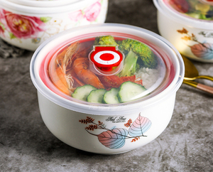 Ramequins en céramique pour four, avec couvercles, plats à soufflé, coupes à pudding, coupes à crème anglaise, empilables, petits bols à <span class=keywords><strong>ramequin</strong></span> - Product Image 2