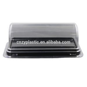 Delicious Disposable Transparent Plastic Swiss Roll Cake Box