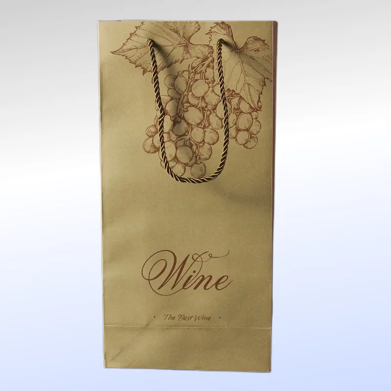 Boisson bière Champagne vin rouge simple et Double bouteille de vin au détail coloré haut de gamme cadeau vin emballage sac en papier