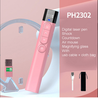 Nuevo Presentador Inalámbrico Dual con Pantalla Digital de Carga Roja 2023, Puntero Láser con Alcance de 200 Metros, Lápiz USB, Enseñanza Multimedia