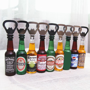 Abridor de Botellas de Cerveza y Vino Multifuncional de Acero Inoxidable, Decoración Creativa para Refrigerador, Adhesivo para Bar y Hogar - Product Image 2