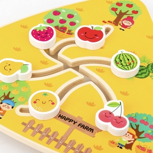 Giocattoli per l'apprendimento e l'istruzione cognizione per bambini labirinto di perline di frutta in legno giochi da tavolo per bambini - Product Image 2