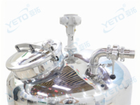 Cuve de mélange pneumatique YETO en acier inoxydable 500L pour cosmétiques, parfums, produits chimiques et liquides