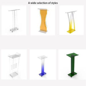 <span class=keywords><strong>Atril</strong></span> de acrílico transparente y moderno con logotipo personalizado, escritorio de bienvenida escolar personalizable para uso en hoteles y supermercados - Product Image 4