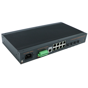 Commutateurs industriels de qualité supérieure avec 4 ports optiques SFP 10G et 8 ports électriques adaptatifs Base-T 10/100/1000/2500M, commutateur 2,5 Gb - Product Image 4