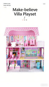 <span class=keywords><strong>Maison</strong></span> de poupée personnalisée rose, villa de simulation éducative <span class=keywords><strong>en</strong></span> <span class=keywords><strong>bois</strong></span>, jouets pour enfants - Product Image 6