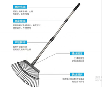 Outil de jardinage manuel en acier inoxydable de haute qualité, personnalisable par OEM, pour le nivellement des pelouses de golf, finisseur de sable, poignée en métal
