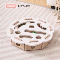 Boîte de jeu interactive en feutre pour chat, griffoir et labyrinthe d'enrichissement pour la décoration intérieure