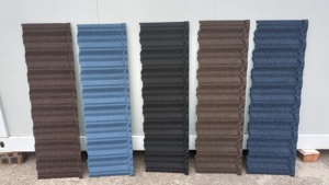 Tejas Metálicas Premium Entrelazadas con Fijación Oculta, <span class=keywords><strong>Techo</strong></span> de Acero Recubierto de Piedra con Aspecto de <span class=keywords><strong>Pizarra</strong></span> Plana - Product Image 2