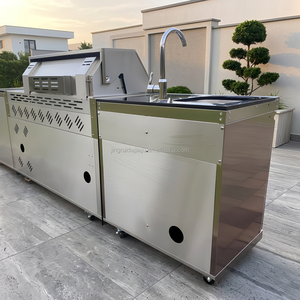 Cocina Exterior JOYEDA 316 sobre Ruedas, Juego de Acero Inoxidable <span class=keywords><strong>para</strong></span> Barbacoa, Fregadero, <span class=keywords><strong>Horno</strong></span>, <span class=keywords><strong>Mueble</strong></span> Bar, Parrillas Exteriores, Cocina <span class=keywords><strong>para</strong></span> Pizza - Product Image 3