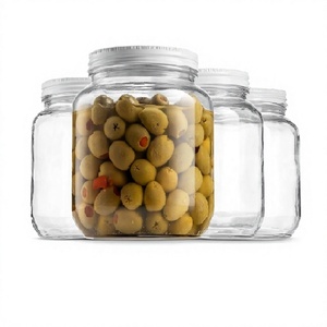Lot de 4 bocaux en verre avec couvercles hermétiques pour café, thé, sucre, noix, ensemble de récipients de stockage pour la cuisine - Product Image 1
