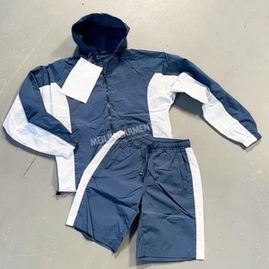 Ensemble de survêtement pour homme de haute qualité avec logo de marque personnalisé, veste coupe-vent en nylon à fermeture éclair, ensemble de survêtement pour homme - Product Image 1