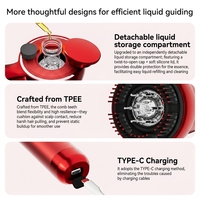 Brosse de massage du cuir chevelu à lumière rouge EMS, peigne électrique à batterie au lithium pour soins capillaires, appareil de massage de la tête portable, OEM ODM